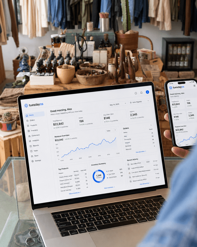 TuesdayOS — Dashboard & Analytics