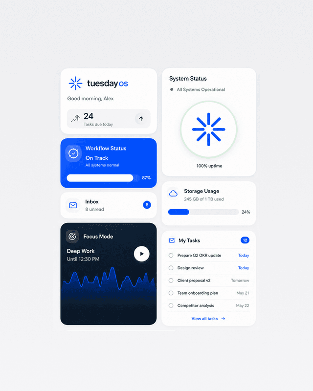 TuesdayOS — System Status Dashboard