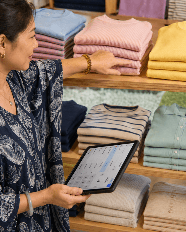 TuesdayOS — Retail Inventory on Tablet